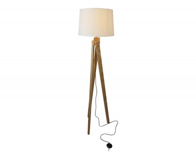 Lámpara de pie con trípode de madera "Nashua"