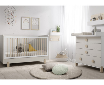 Cuna convertible para colchón de 140x70cm