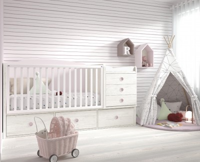 Habitación bebé convertible en habitación infantil, y armario de rincón
