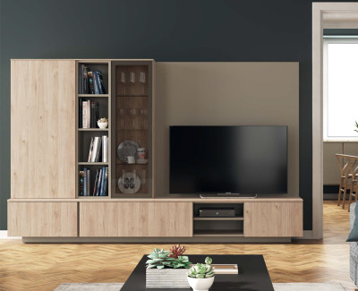 Mueble TV con librería