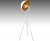 Lámpara de pie con trípode "Galileo"