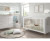 Cuna con patas de madera convertible en cama infantil