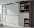 Cama abatible con armario de puertas correderas y librería con escritorio abatible (opcional)