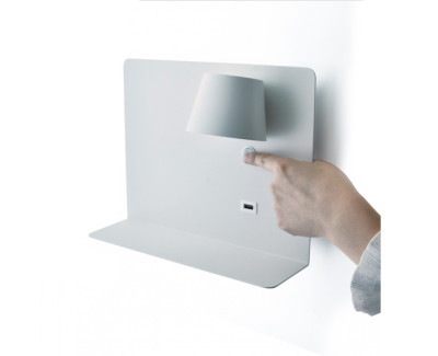 Aplique de pared LED "Baskop XL" 6W con base de carga USB