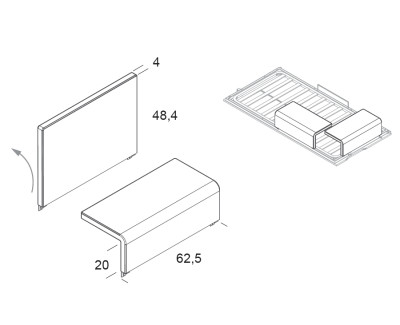 Cabezal-quitamiedos con funda de tela para cama abatible