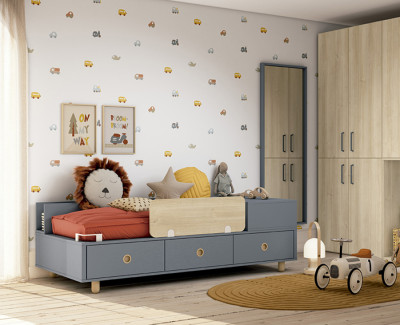 Cuna convertible en una habitación infantil completa 3 en 1
