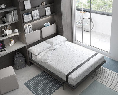 Cama abatible vertical con altillo